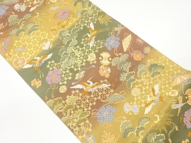 JAPANESE FUKURO OBI / WOVEN CRANE